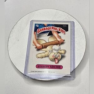 1986 Topps Garbage Pail Kids Starchy Archie Sticker Card (Card #197b)~Read